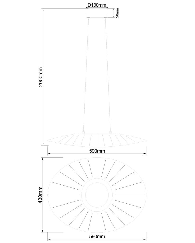 Lampada a Sospensione Vela Bianco 24W LED 3000K Dimmerabile in Metallo e Metacrilato, Design Moderno per Illuminazione Interni Eleganti