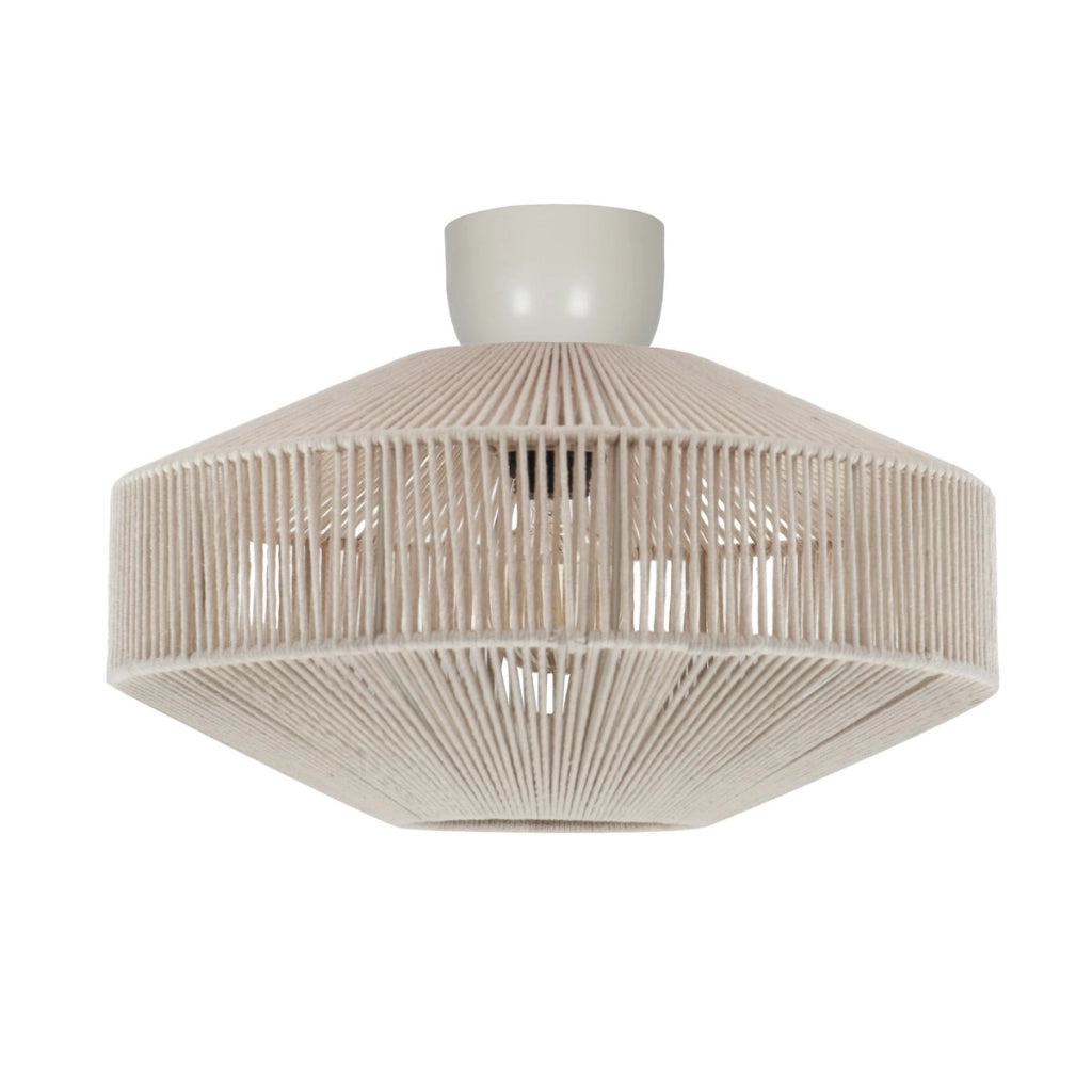 Plafoniera boho beige in cotone Ø46cm E27 Trio Svea