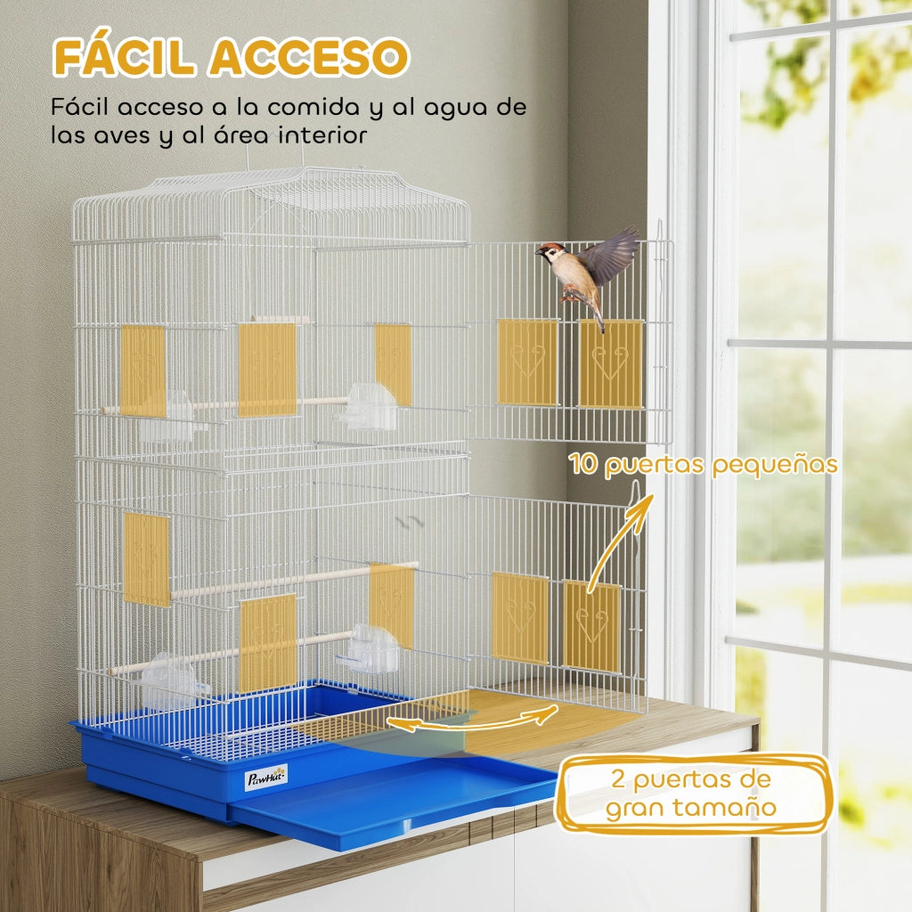 Gabbia per Uccelli ¨C zephmum ¨C 46,5x35,5x92 cm Blu