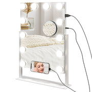 Specchio da bagno LED con 3 modalit¨¤ luce e regolazione dimmer ¨C Minimal ¨C Bianco 37x46 cm