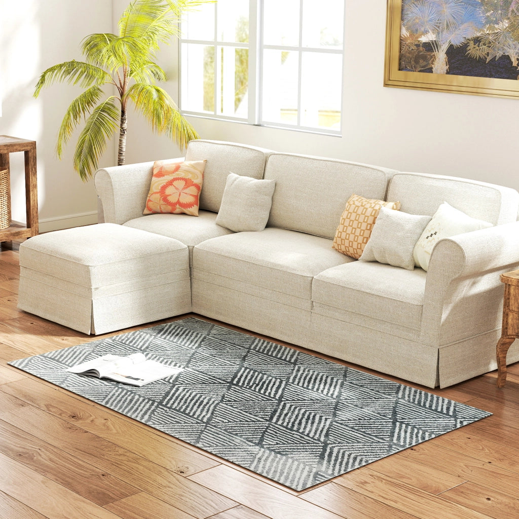 Tappeto Moderno ¨C Minimal ¨C Grigio Scuro 170x120 cm