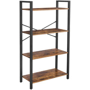 Libreria Valora LLS60BX in metallo marrone rustico a 4 ripiani
