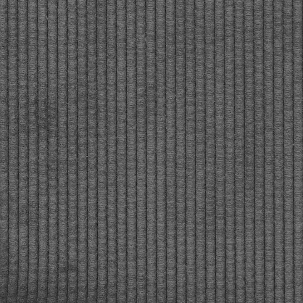 Cuscino per Schiena Grigio scuro 60 x 50 cm Tessuto in Cords 42014694