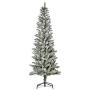 Albero di Natale Artificiale ¨C Minimal ¨C Verde e Bianco 60x180 cm