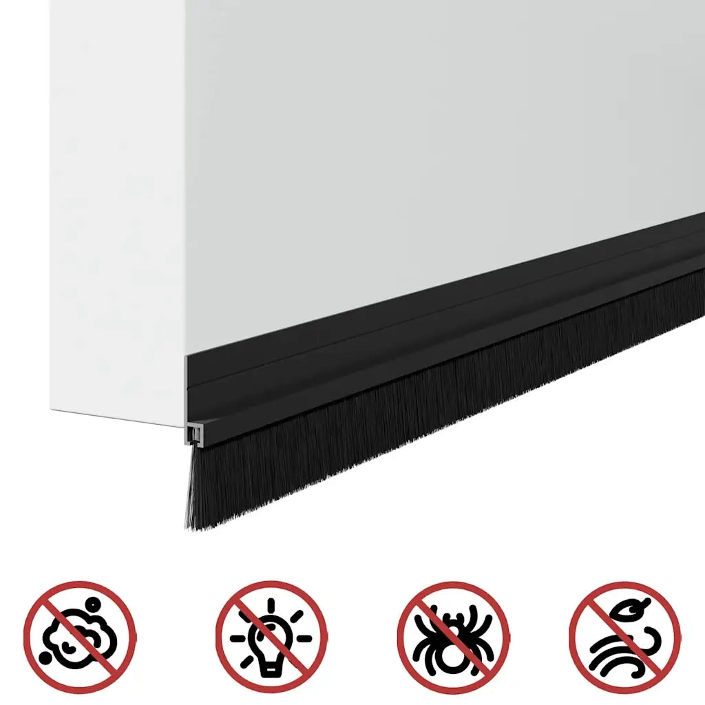 Spazzole per porte autoadesive 6 pz Nero 100 cm CFW8152773