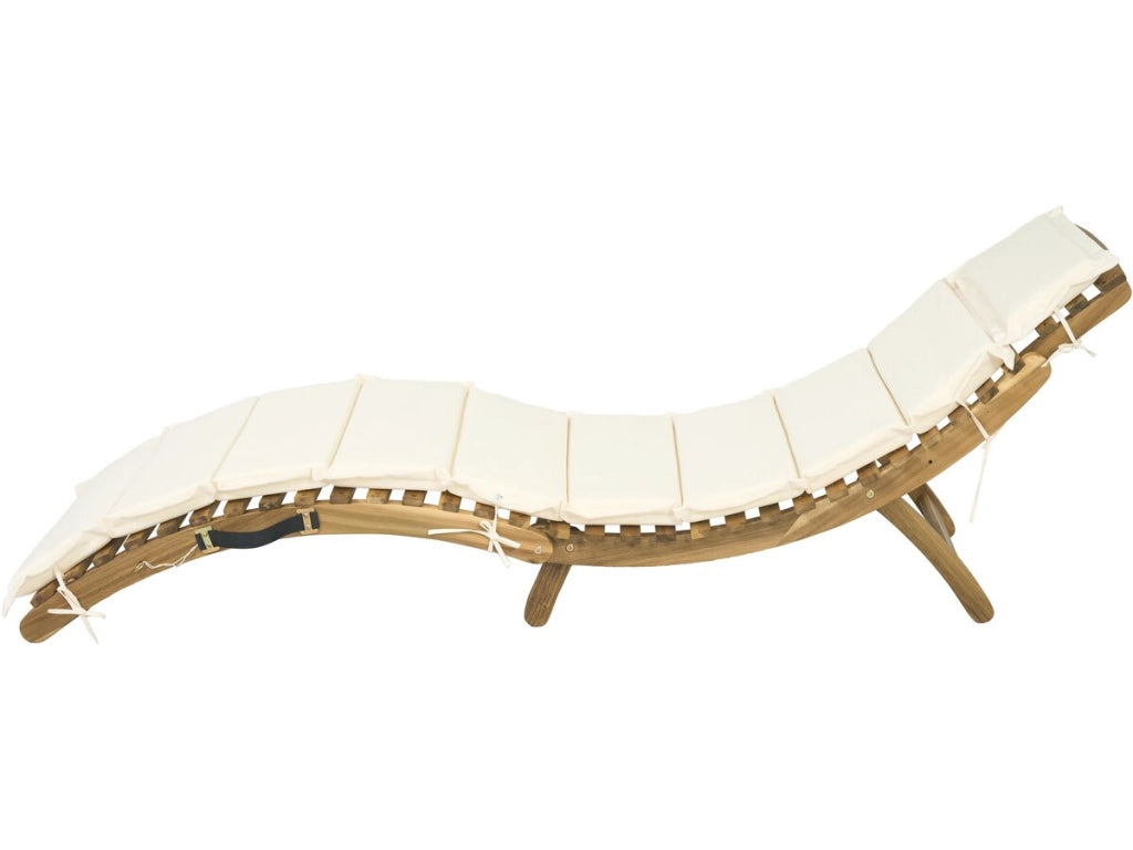 Lettino in legno "Jakarta" con cuscini - Beige