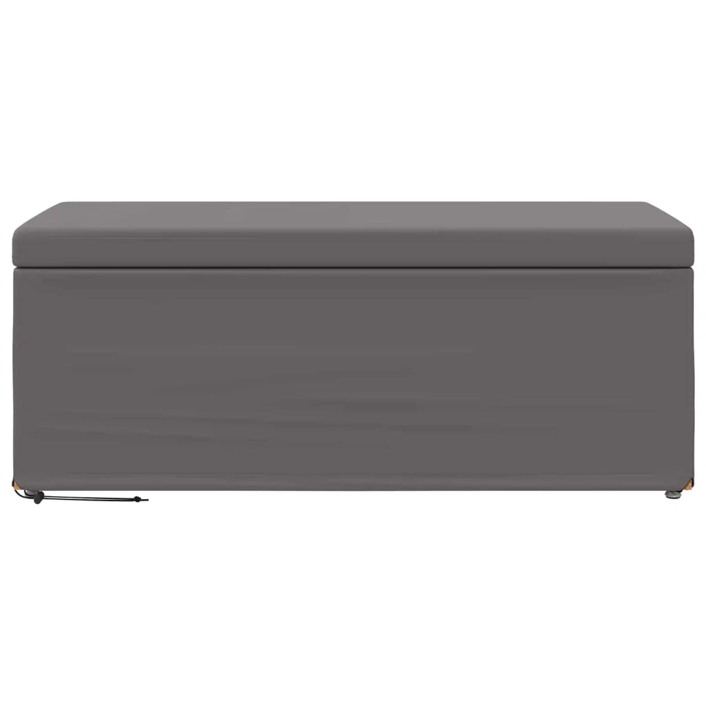 Pouf Grigio Pelle Sintetica e Legno Ingegnerizzato 876800