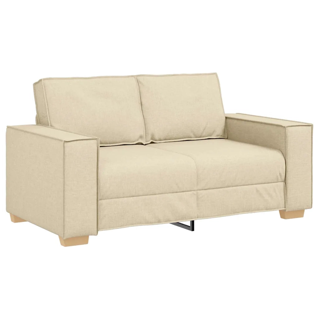 Divano 3 pcs Crema 220 x 80 x 84 cm Tessuto misto lino 3324616