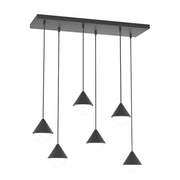 Lampada sospesa moderna GIRO 6xG9 nera bianca Emibig