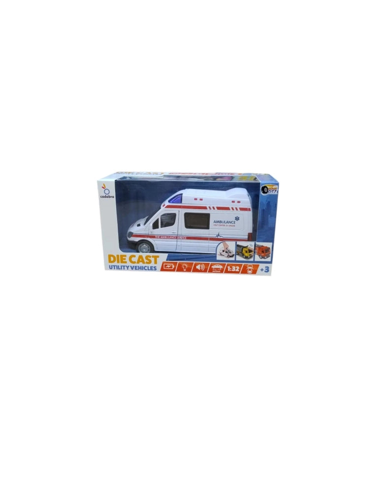 Ambulanza retrocarica con luci e suoni,Cadabra,Eta3+