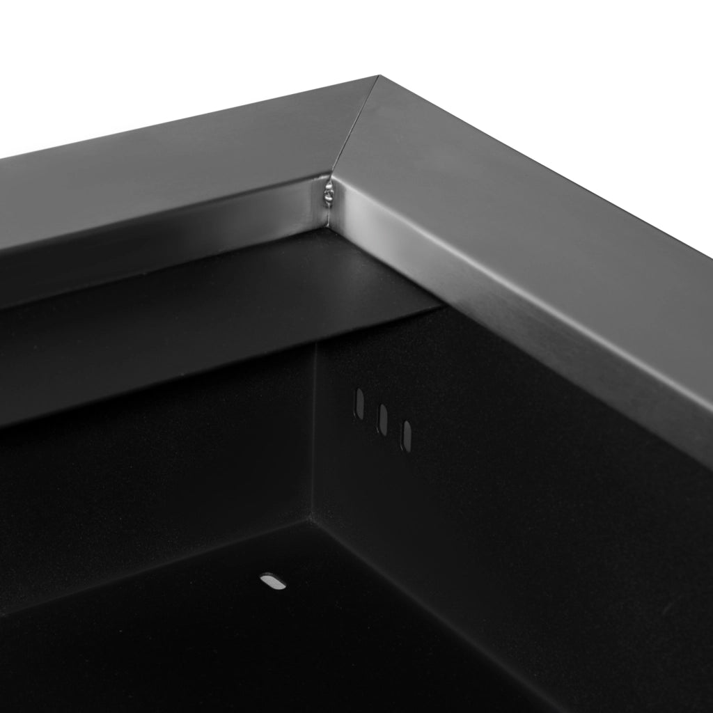 Camino a Bioetanolo da Parete ¨C Minimal ¨C Acciaio Inox 110x63x16cm
