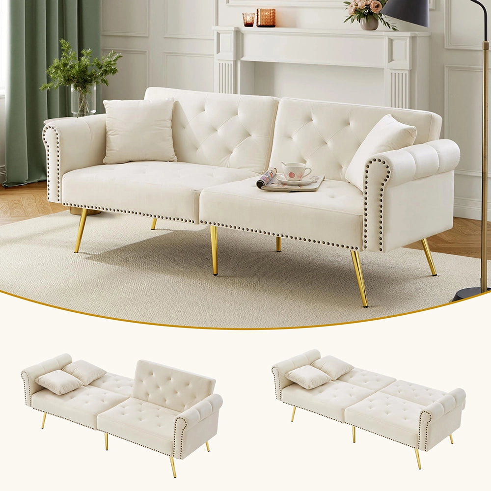 Divano letto 2 posti - Xylo - design moderno, rivestimento velluto