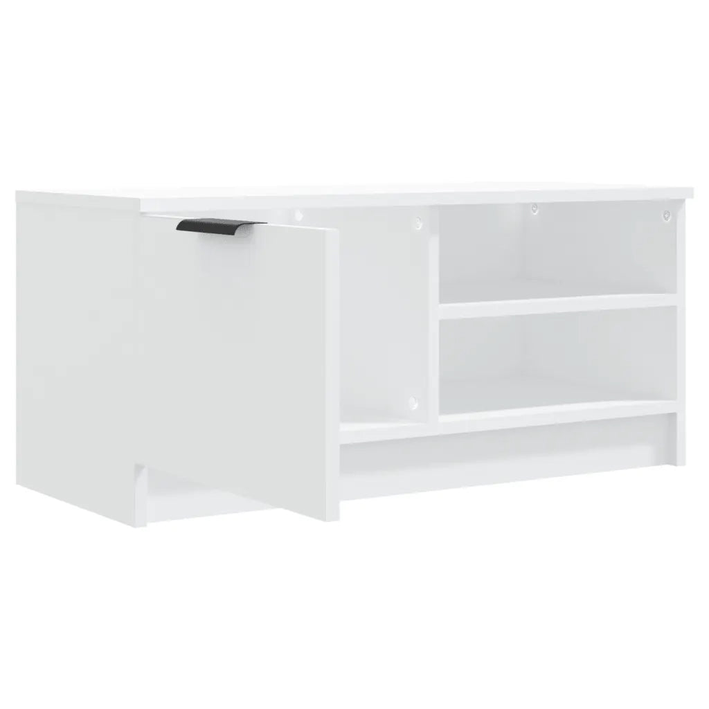 Mobili Porta TV 2 pz | Armadietto TV | Mobile Porta TV Bianchi 80x35x36,5 cm in Legno Multistrato