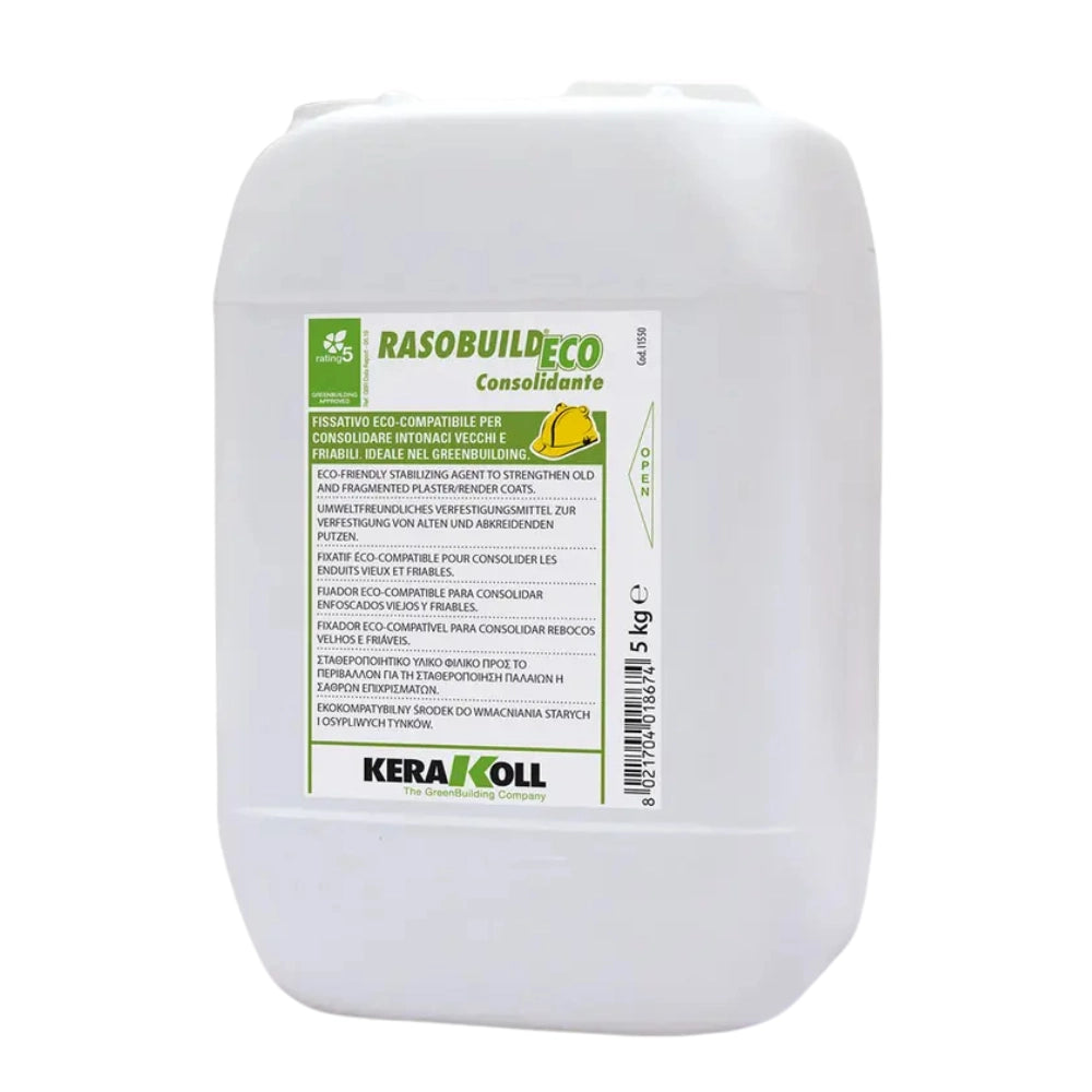 Kerakoll rasobuild eco fissativo consolidamento intonaci vecchi e friabili 5 kg