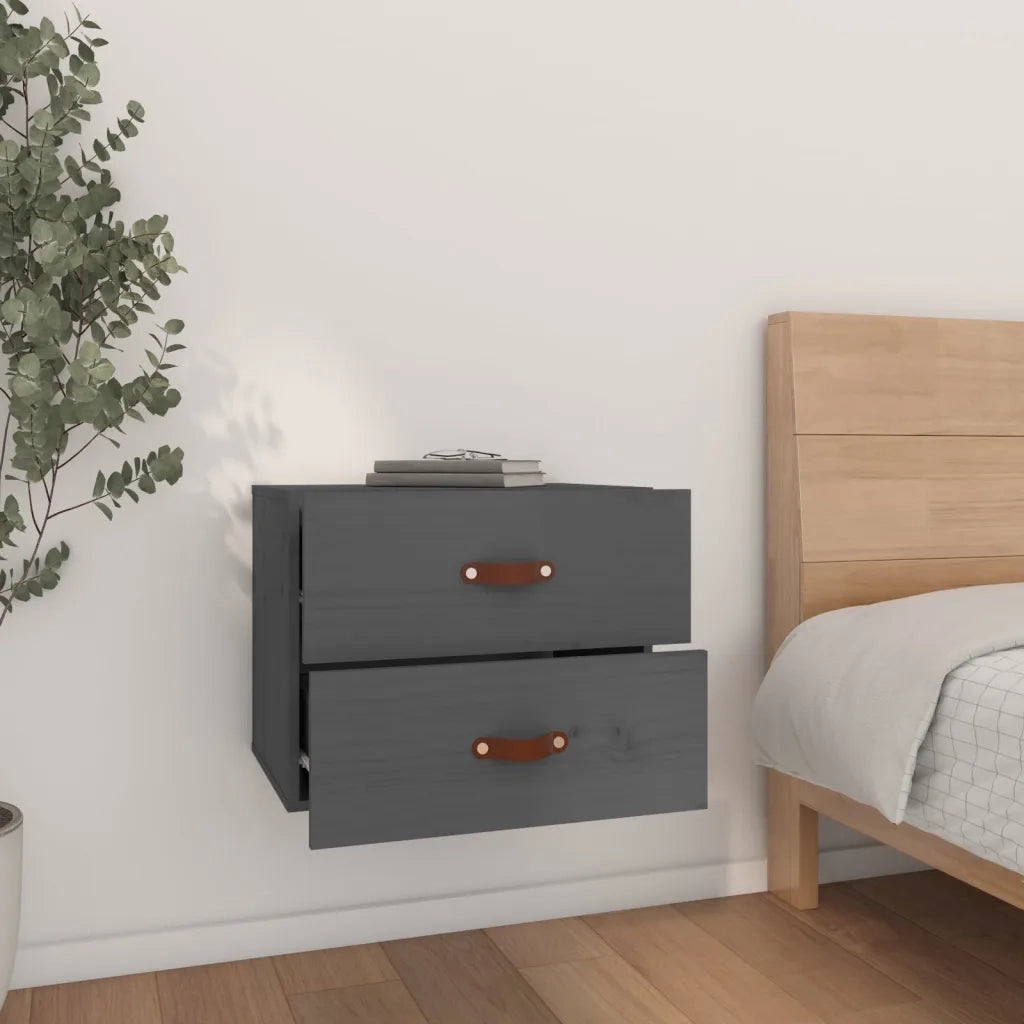 Comodini a Muro 2 pz Grigio 50x36x40 cm 820981