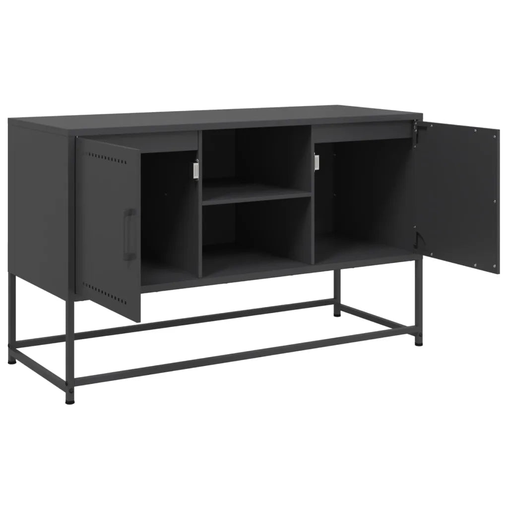 Mobile TV | Armadietto TV | Mobile Porta TV Nero 100,5x39x60,5 cm in Acciaio