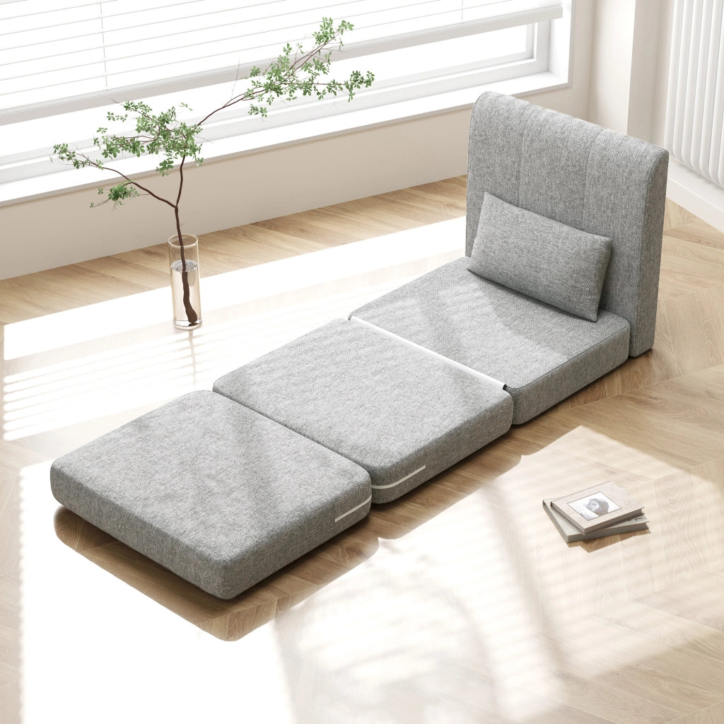 Poltrona a dondolo pieghevole con cuscino ¨C Minimal ¨C Grigio