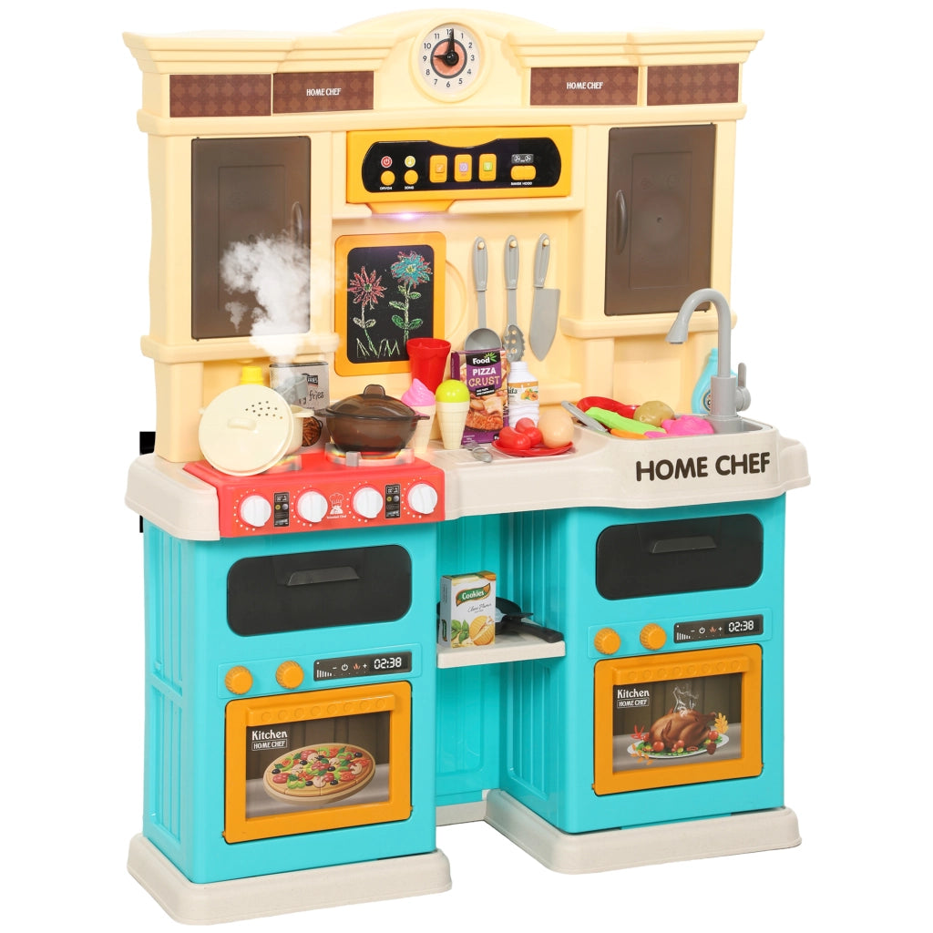 Cucina Giocattolo Bambini con Accessori ¨C Zephmum ¨C Verde, Plastica, 85 Pezzi