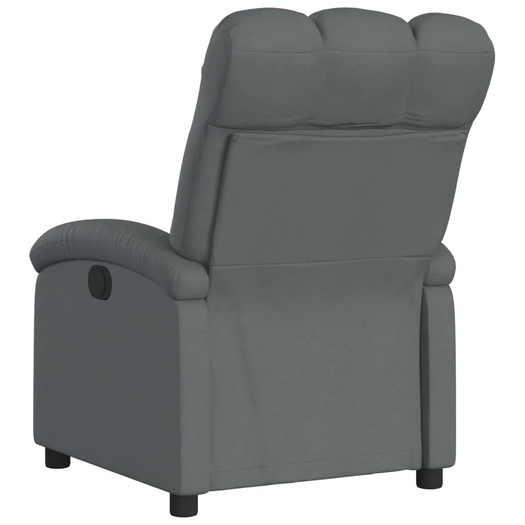 Poltrona reclinabile in tessuto grigio scuro 3205381