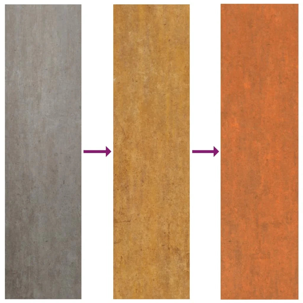 Fioriera rialzata per piante fiori terrazza giardino finitura ruggine 240 x 80 x 45 cm acciaio corten marrone 02_0039868