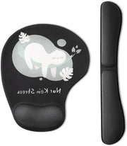 Tappetino di Memoria per Mouse con Riposo per la Caviglia Ergonomico, Impermeabile, con Supporto per la Mano e Tappetino per Tastiera per Computer, Ufficio e Gioco