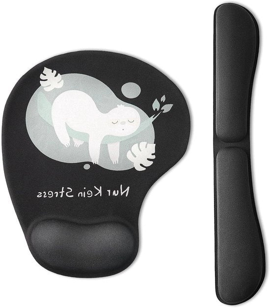 Tappetino di Memoria per Mouse con Riposo per la Caviglia Ergonomico, Impermeabile, con Supporto per la Mano e Tappetino per Tastiera per Computer, Ufficio e Gioco