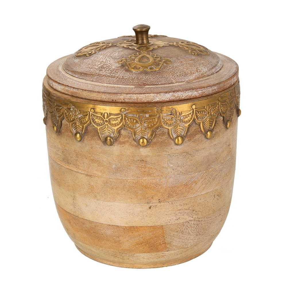 Portagioie tondo marrone 13x13x15h