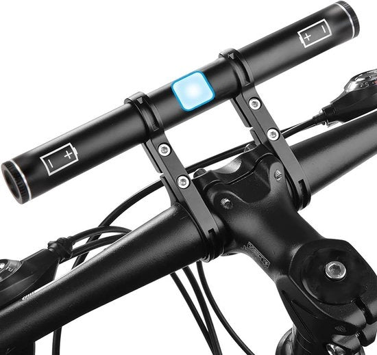 Estensore di Sterzo per Bicicletta USB Ricaricabile, 7,8 pollici Estensore di Sterzo con Integrata Ricaricabile 3000mAh per Telefono da Bicicletta, compatibile con Contachilometri, Orecchini per Telefono e Luci per Bicicletta