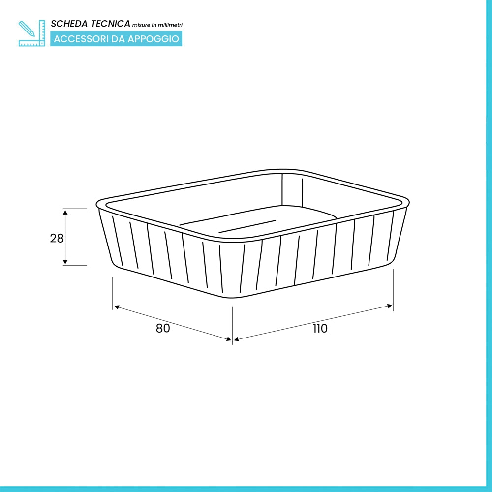 Set accessori bagno crema in plastica e bambù 5 pezzi – Show