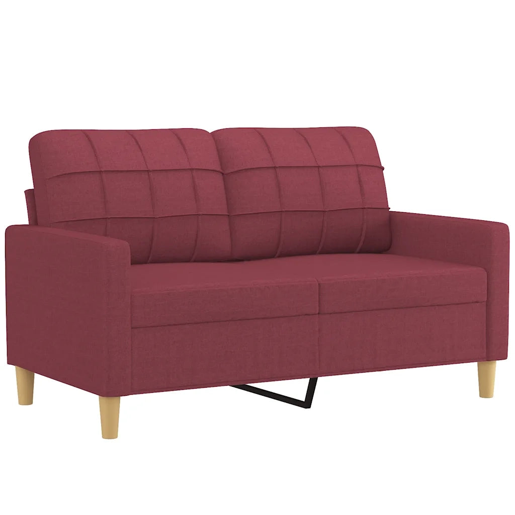Divano a 2 Posti-Sofa 2 Posti Rosso Vino 120 cm in Tessuto 439457