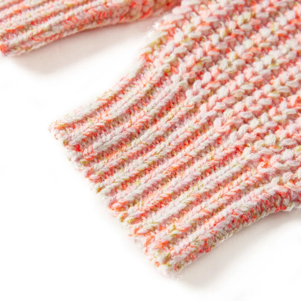 Cardigan da Bambina Lavorato a Maglia Rosa Misto 116 14567