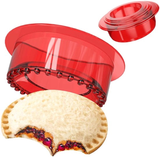 Impastatrice per panini 5 in 1 per taglieri per panini, pannocotte, biscotti, pane e taglieri per panini e chiuditori per bambini, ragazze, ragazzi, paninari e paninette (rosso)