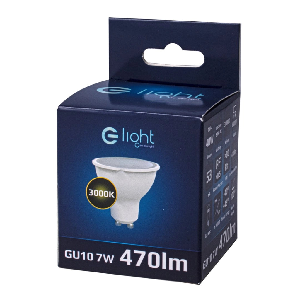 Lampadina LED GU10 6,5W 560lm 3000K Eko-Light bianca