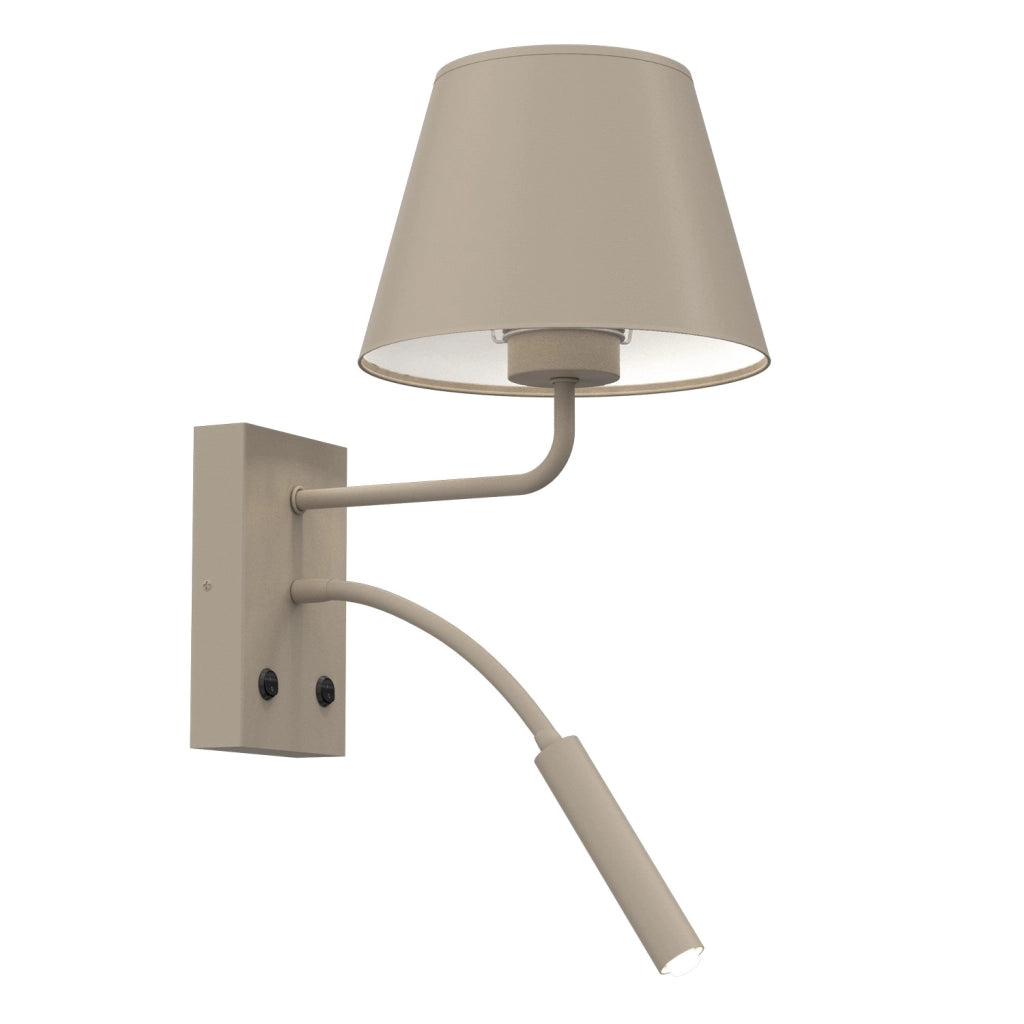 Applique da parete Arden 2 luci beige acciaio E27 G9 Luminex