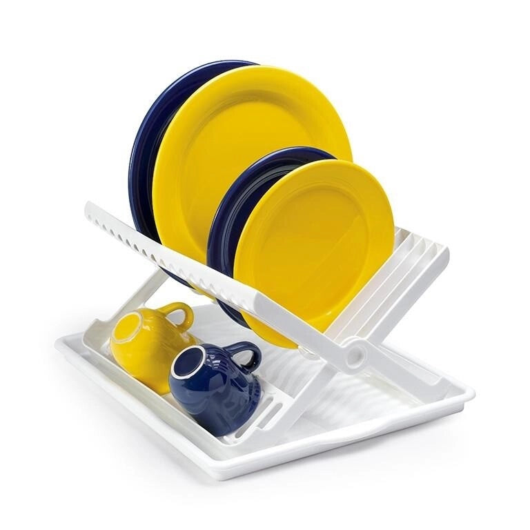 Scolapiatti da Cucina Pieghevole Colore Bianco