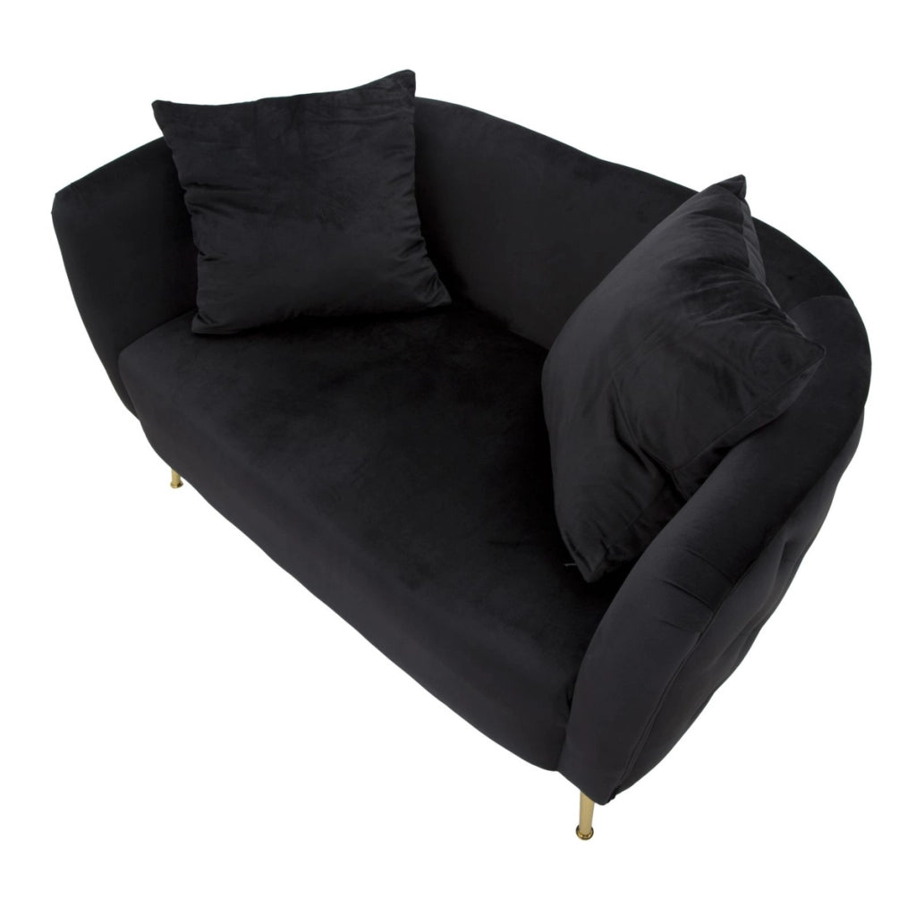 Divano VKH34, Nero, Metallo, 127x74x71 cm