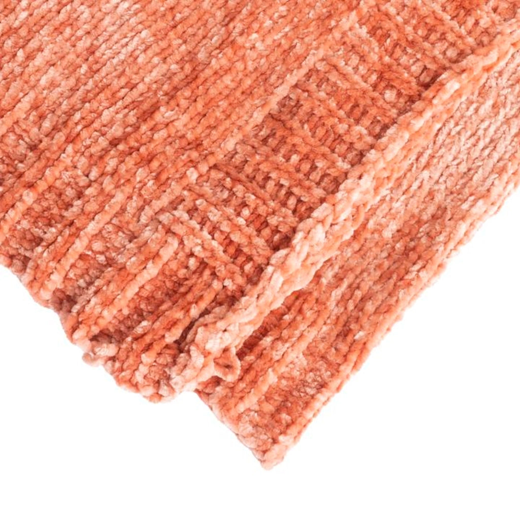 Coperta a quadri rosa salmone 130x170cm SAVORA