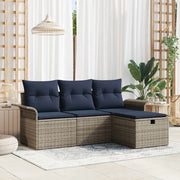 Set Divano da Giardino con cuscino 4 pcs Poly Rattan 3360186