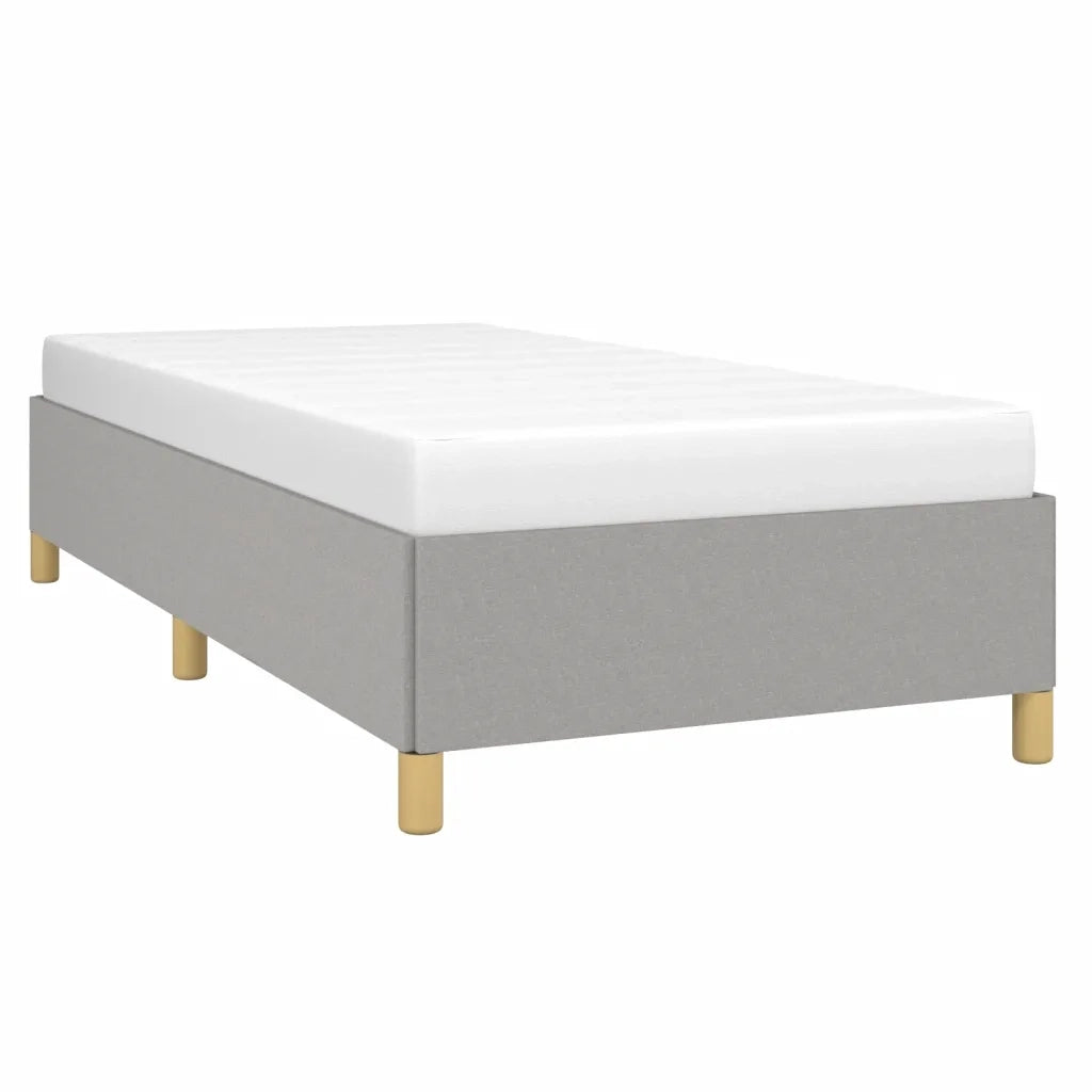 Letto singolo | Letto per adulti | Giroletto senza Materasso Grigio Chiaro 100x200 cm Tessuto