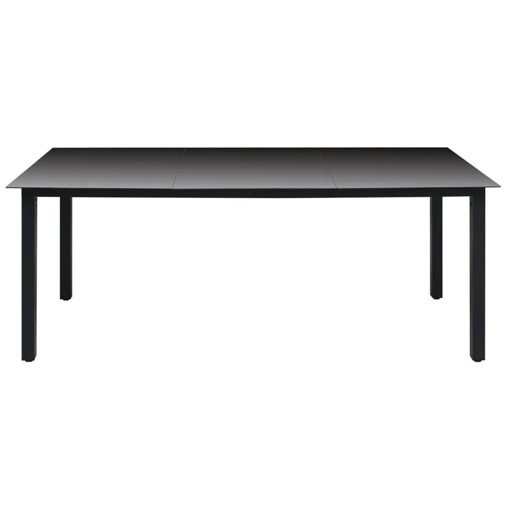 Set da Pranzo da Giardino 7 pz Nero con Cuscini in Polyrattan 3094977