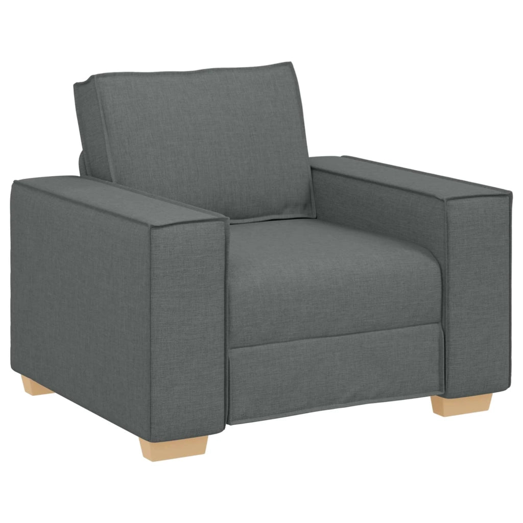 Divano 3 pcs Grigio scuro 220 x 80 x 84 cm Tessuto misto lino 3324610