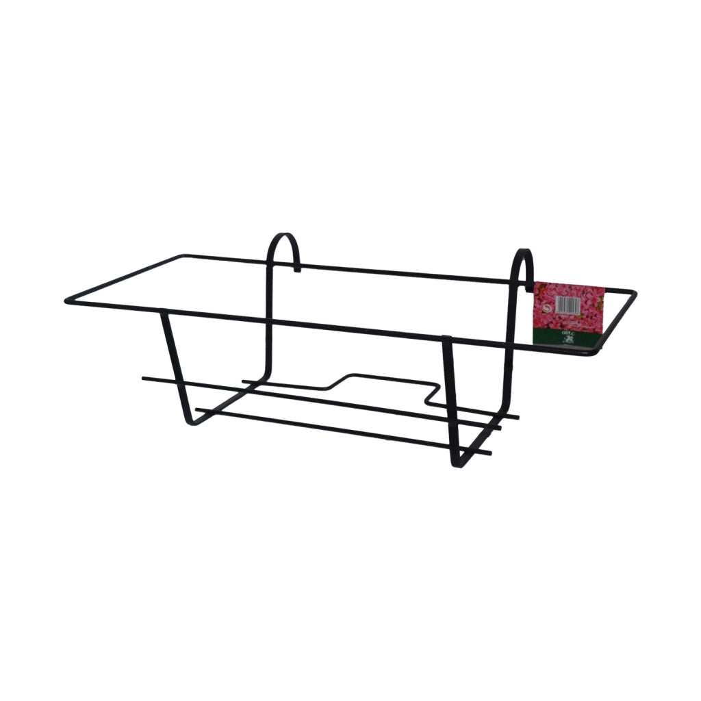 BALCONIERA NERA RETTANGOLARE METALLO CM.40