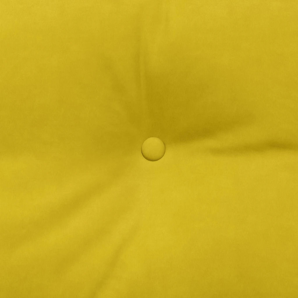Cuscino per Schiena | Cuscino dorsale Giallo 140 x 24 x 50 cm Velluto