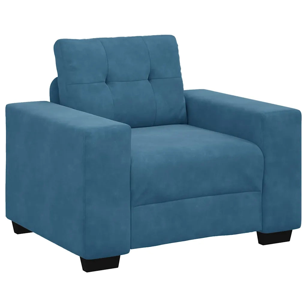 Set di divani 3 pcs Blu 221 x 80 x 80 cm Velluto 3324648