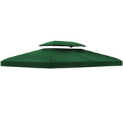 Gazebo 4x3 m 2 Livelli ¨C Minimal ¨C Verde Poliestere