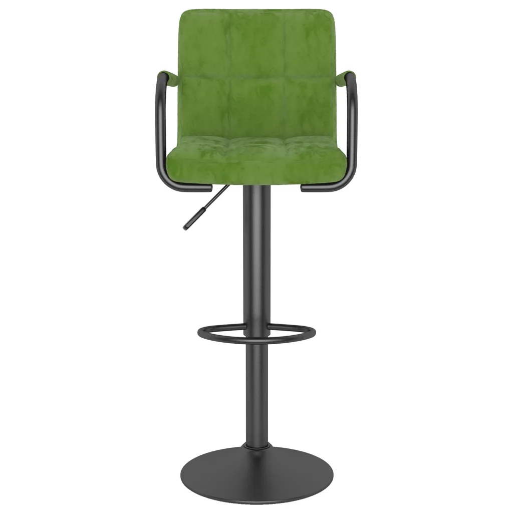 Sgabello da Bar Verde Chiaro in Velluto 334650