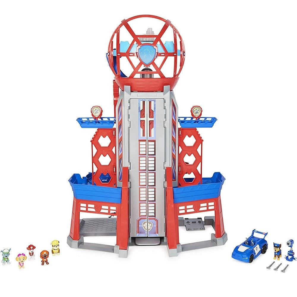 Trade Shop - Mega Quartiere Generale Paw Patrol 6 Personaggi Veicolo Luci Suoni Gioco Bambini -