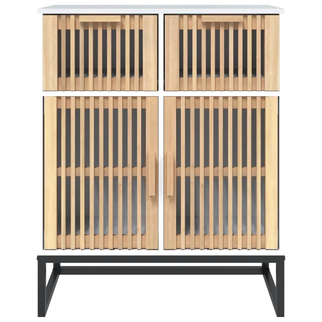 Credenza Bianca 60x30x75 cm in Legno Multistrato 352115