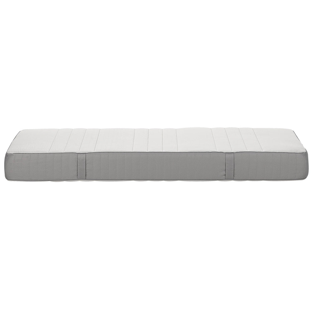 Materasso EU Duro 80 x 200 cm Bianco Grigio Schiuma Imbottitura Poliestere Sfoderabile