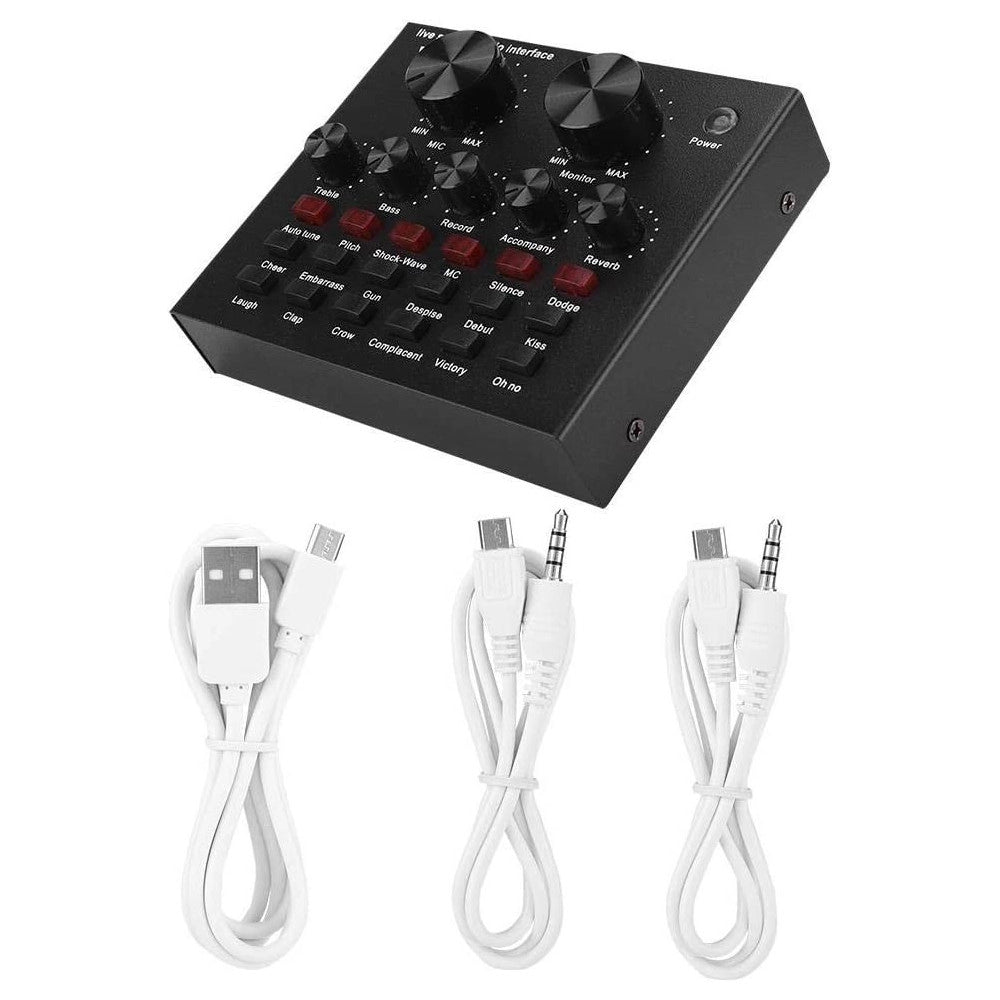 Trade Shop - Scheda Audio Suono Esterna Bluetooth Usb Per Streaming Live Su Cellulare Q-mic1 -
